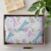 ブルーピンク紫色の水色トンボ 薄葉紙 (ギフト)