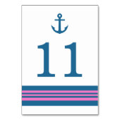 ブルーピンク航海のいかりテーブルカード テーブルナンバー (裏面)