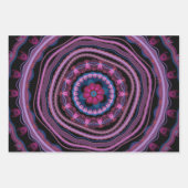 ブルーピンク薄紫曼荼羅 ラッピングペーパーシート (正面3)