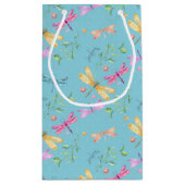 ブルーピンク黄水色トンボ スモールペーパーバッグ (裏面)