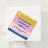 ブルーピンク黄色カスタム色かわいい赤ちゃんシャワーありがとう フェイバータグ (インサイチュ)