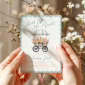 ブルーピンク・オフ・ザ・マーケットのブライダルシャワーへの招待 招待状