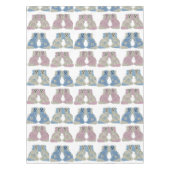 ブルーピンク（犬）スタッフォードドッグジンジャージャースジャー テーブルクロス (正面)