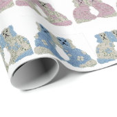 ブルーピンク(犬)スタッフォードドッグジンジャージャースジャー ラッピングペーパー (ロールコーナー)