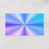 ブルーピンク、3Dレインボーアートのブロック 名刺 (裏面)
