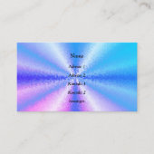 ブルーピンク、3Dレインボーアートのブロック 名刺 (正面)