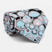 ブルーピンクMochaブラックグラデーション塗りつぶしパターン ネクタイ (ロール)