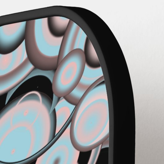 ブルーピンクMochaブラックグラデーション塗りつぶしパターン ピックルボールラケット (左詳細)