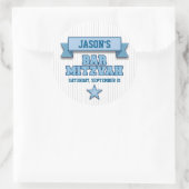 ブルーピンスライスポートタックルティルバー(ユダヤ教の)バル・ミツバーRSVP ラウンドシール (バッグ)