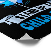 ブルーピンホイールチャイルドアビューズ防止認識度男性 ポスター (角)