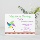 ブルーピンホイール招待状 招待状 (スタンド正面)