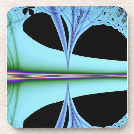 ブルーピンポイント抽象芸術コークコースターセット コースター (正面)