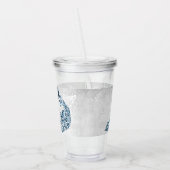 ブルーピーコックアクリルパーソナライズされたタンブラー アクリルタンブラー (左)