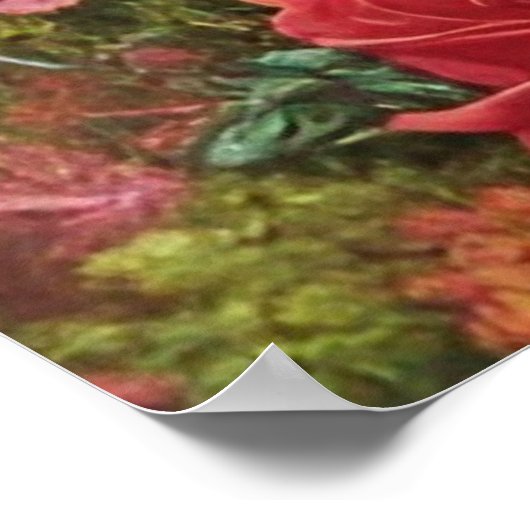 ブルーピーコックインバラ&ファーンガーデン ポスター (角)