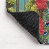 ブルーピーコックインバラ&ファーンガーデン マウスパッド (コーナー)