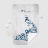 ブルーピーコックゴルフパーソナライズされたタオル ゴルフタオル (インサイチュ)