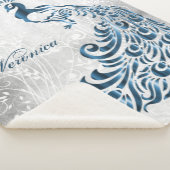 ブルーピーコックシェラパーソナライズされたパブランケット シェルパブランケット (3/4)