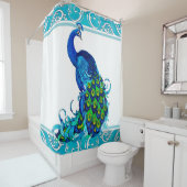 ブルーピーコックシャワーカーテン シャワーカーテン (インサイチュ)