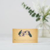 ブルーピーコックスヴィンテージウェディング座席表 プレイスカード (スタンド正面)