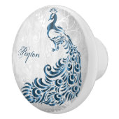 ブルーピーコックセラパーソナライズされたミックプル セラミックノブ (右)