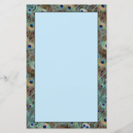 ブルーピーコックテールフェザーデザイン静止シート