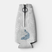 ブルーピーコックパーソナライズされたボトルクール ボトルクーラー (裏面)