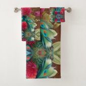 ブルーピーコックピンクローズガーデン バスタオルセット (インサイチュ)