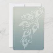 ブルーピーコックフェザー結婚ズ 招待状 (裏面)