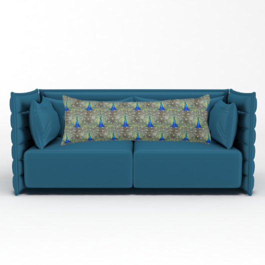 ブルーピーコックプラメージフォトパターン抱き枕 ボディピロー