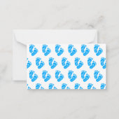 ブルーピーコックベビーシャワー祈りの言葉カード ノートカード (裏面)