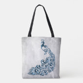 ブルーピーコックリーフつる植物ブライデスメイドトート トートバッグ (裏面)