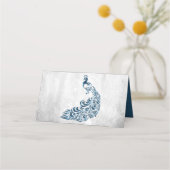 ブルーピーコックリーフつる植物披露宴座席表 プレイスカード (裏面)