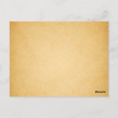 ブルーピーコックヴィンテージウェディングテーブル番号 ポストカード (裏面)