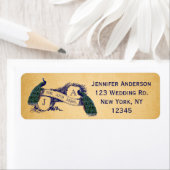 ブルーピーコックヴィンテージ紙ズ ラベル (インサイチュ)