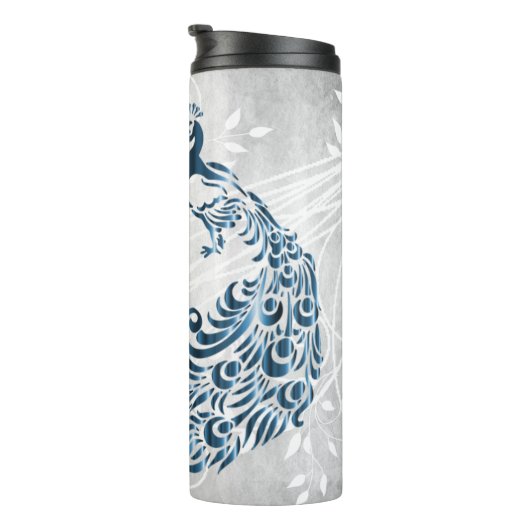 ブルーピーコック熱パーソナライズされたタンブラー タンブラー (回転右)