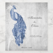 ブルーピーコック結婚のワインラベル ワインラベル (シングルラベル)