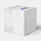 ブルーピーコック結婚式の引き出物ボックス フェイバーボックス (裏面サイド)