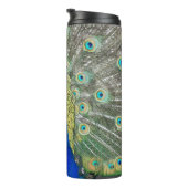 ブルーピーコック羽毛プラメージ タンブラー (回転右)