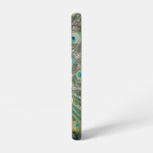 ブルーピーコック羽毛プラメージ SAMSUNG GALAXYケース (左側面)