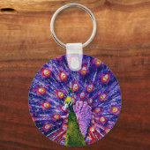 ブルーピーコック キーホルダー (正面)