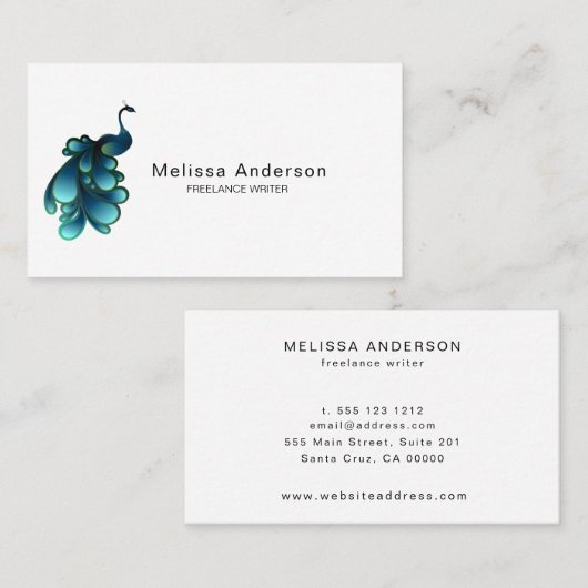 ブルーピーコック 名刺 (正面/裏面)