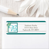 ブルーピーコッ結婚ク差出人住所ラベル ラベル (インサイチュ)