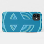 ブルーピースサインデザイン Case-Mate iPhoneケース (裏面(横))