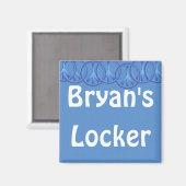 ブルーピースサインロッカーパーソナライズされたマグネット マグネット (正面/裏面)