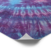 ブルーピースサイン絞り染め ポスター (角)