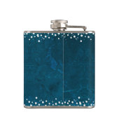 ブルーピースジョイラブホリデースノーフレークはっきりしたモダン フラスク (裏面)