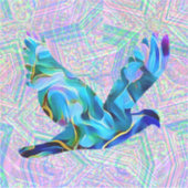 ブルーピース鳩ヴィンテージスタイルシール シール (正面)