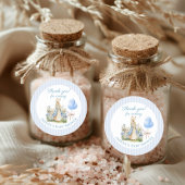 ブルーピーターうさぎ赤ちゃんシャワー男の子ありがとう好意 ラウンドシール