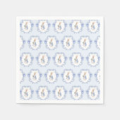 ブルーピーターうさぎ赤ちゃんシャワー スタンダードカクテルナプキン (正面)