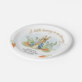 ブルーピーターうさぎ赤ちゃんシャワー ペーパープレート (アングル)